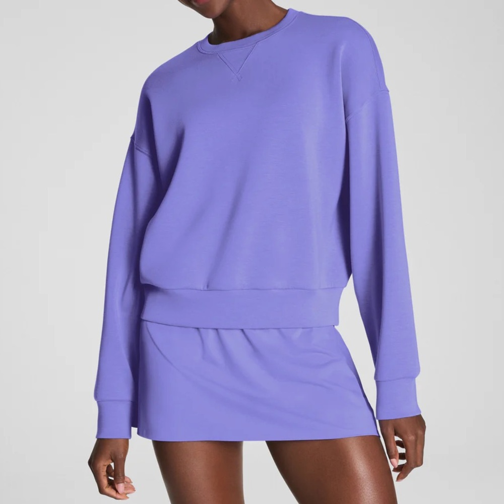 New SPANX Amethyst Air Essentials Sweatshirt Skort set Large